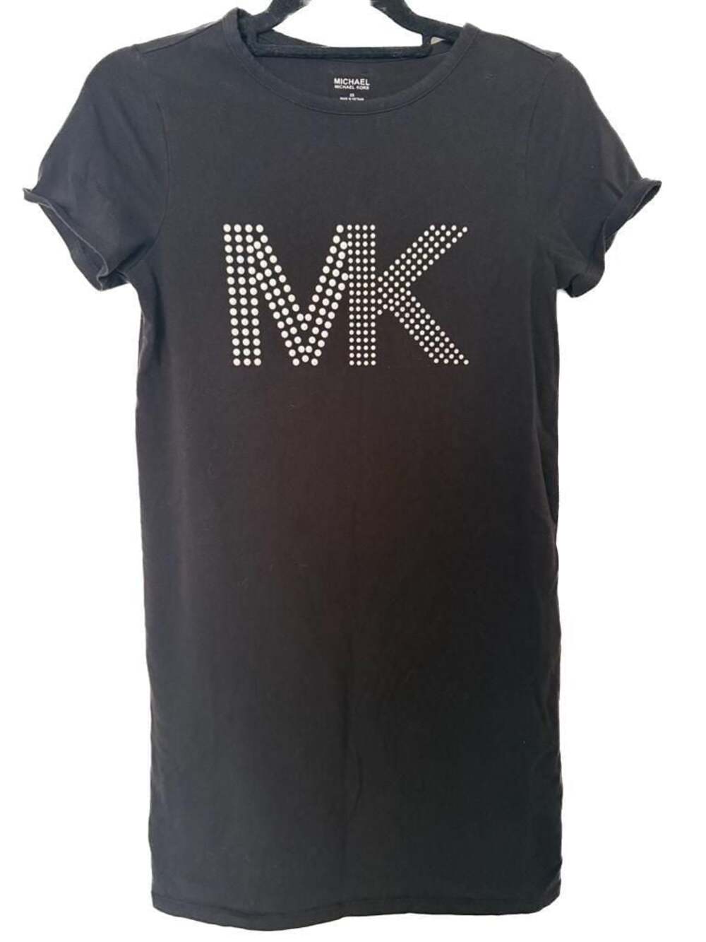 Michael Kors‎ Black Studded MK Logo T-Shirt Dress